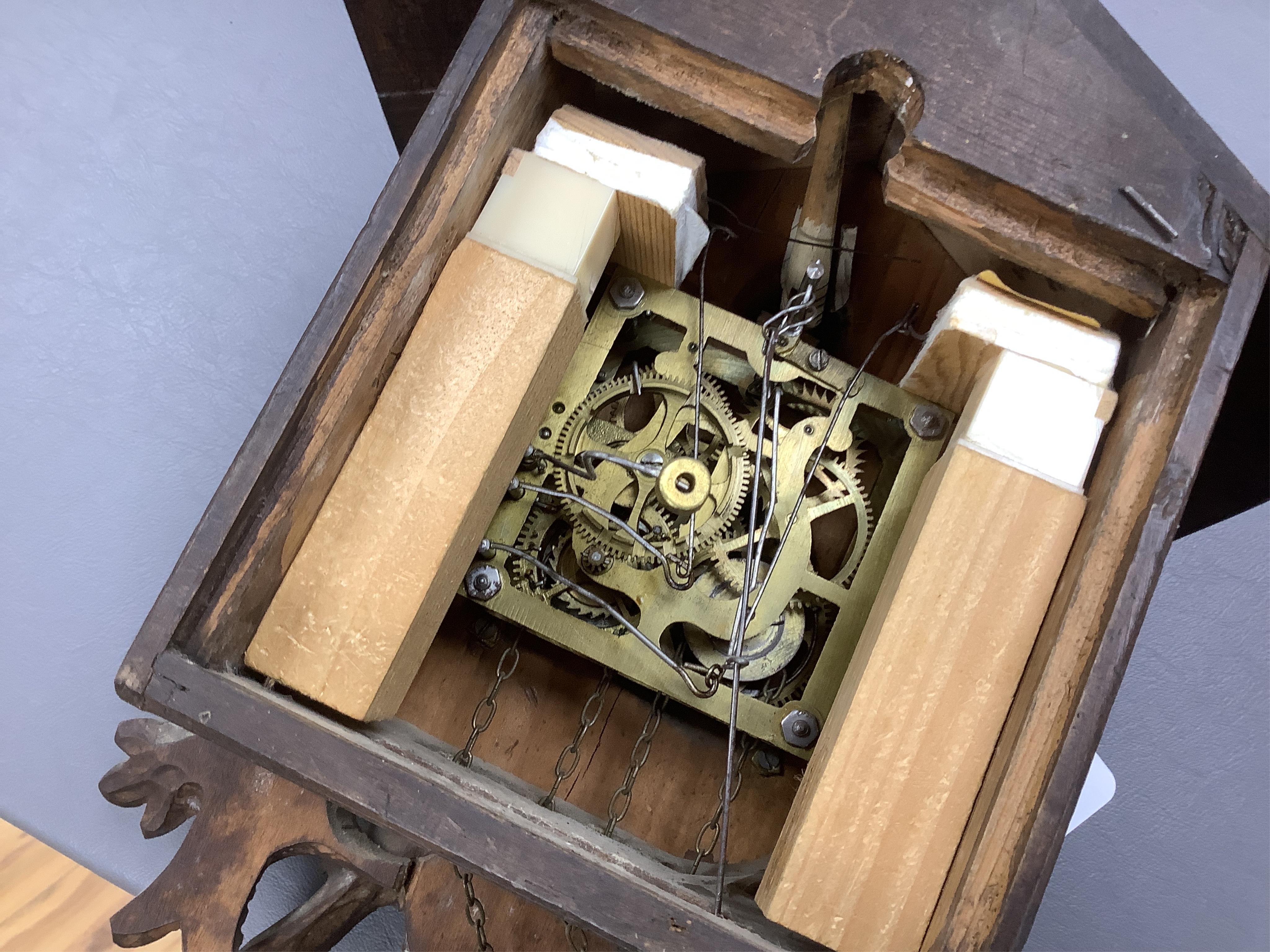 A late 19th century Black Forest Cuckoo clock